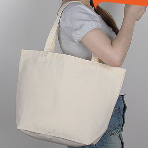 35*40*10cm Custom Logo Size Printed <b>Plain</b> Bulk <b>Large</b> Organic Calico Cotton <b>Canvas</b> Long Handle Grocery Shopping Strap Tote Bag - Product Image 5