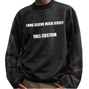 Op maat gemaakte sublimatie bedrukte stijlvolle fans t-shirts, blanco crewneck, ademende mesh cropped top, boxy voetbaltenue t-shirts - Product Image 2