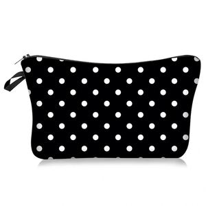 Ladies Large Capacity Daisy Flower Cosmetic Bag Soft Fabric Polyester Zipper Travel-friendly <b>Makeup</b> <b>Storage</b> Wash Dumpling - Product Image 4