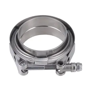 manufacture 2.0" quick release v band clamps 304 stainless steel flange Exhaust Pipe clamp kit