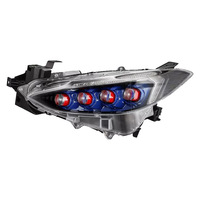 Ensemble de phares à LED avec lentille en cristal pour Mazda 3 Axela 2014-2019, clignotants séquentiels, DRL, lentille de projecteur