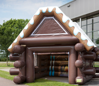 WINSUN Cabane de ski personnalisée Maison gonflable pour rebondir Location commerciale combinée en plein air pour enfants
