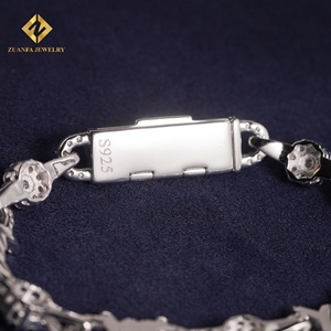 Lab Grown Diamond Bracelet Popular Wire Design Cuban <b>Chain</b> Cuban Link <b>Chain</b> Necklace Bracelet Men <b>Iced</b> <b>Out</b> Diamond 925 - Product Image 3