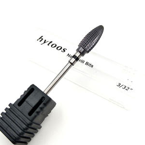 HYTOOS Nero Titanio Punte di Trivello del Chiodo 3/32 "Carburo di Tungsteno Passo Burr Manicure Punte Trapano Elettrico Del Chiodo Accessori di arte Del Chiodo Strumenti - Product Image 2