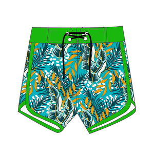 Vente en gros de shorts pour bébés personnalisés avec impression de feuilles de plage shorts de bain pour garçons maillots de bain shorts de bain à séchage rapide pour tout-petits pour l'été - Product Image 4