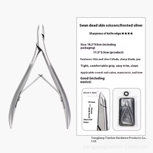 Swan Neck Dead Skin Tool Manicurista Tijeras para cutículas Pinzas para cutículas recomendadas con mango de acero inoxidable Tipo de belleza - Product Image 6