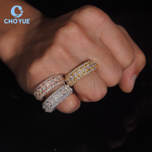 Iced Out <b>Ring</b> Fine Jewelry Pass Diamond Tester VVS Moissanite Diamond GRA Certificated Hip Hop Sterling <b>Silver</b> 925 <b>Ring</b> for <b>Men</b> - Product Image 6