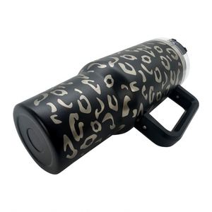 Gobelet de voyage isotherme réutilisable en acier inoxydable à double paroi de 40 oz, tasse à café pour voiture avec poignée et couvercle à paille - Product Image 2