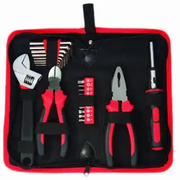 Kit de ferramentas manuais domésticos, kit de ferramentas manuais de alta qualidade com bolsa de zíper, 22 peças