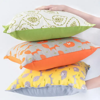 Housse de coussin décorative en coton polyester tissé, douce, brodée, style vintage, pour la maison, le bureau, l'hôtel, l'hôpital