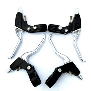 Palancas de freno de bicicleta, cuerpo de aluminio forjado de 2 dedos, totalmente de aleación de aluminio, con orificios, accesorios para bicicleta de montaña - Product Image 1