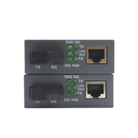 Mini Convertidor de Medios Industrial 10/100/1000M 10G RJ45 SFP Monomodo 20-120 Km SC, Convertidor de Medios Gigabit de Fibra Óptica Netlink