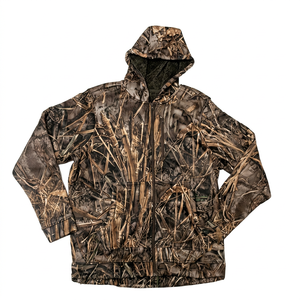 Chaqueta Premium para Hombre con Capucha, Cierre Completo, Cordón Ajustable, Ligera, Resistente al Agua, para Caza - Product Image 1