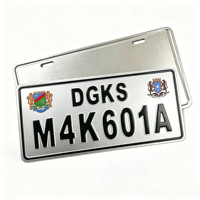 Plaque d'immatriculation personnalisée à thème drapeau, en aluminium de qualité supérieure, avec logo/impression sur mesure pour personnalisation/présentation automobile – Offre spéciale