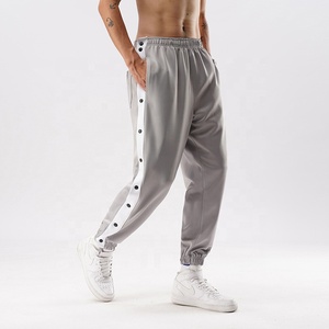 Pantalon de survêtement fin pour homme, boutons-pression, tendance, ample, ourlet retroussé, pour l'entraînement au basketball, à enlever rapidement - Product Image 4