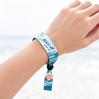 Bracelets d'identification jetables en polyester avec logo personnalisé OEM, sublimation, verrouillage de sécurité, pour événements, festivals, concerts, fêtes
