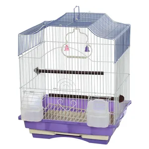 Du Lịch Chim Trắng Lồng Kim Loại Di Động Finch Bird Cage Hồng A302