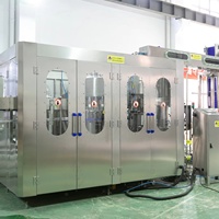 Machine de remplissage d'eau 3 en 1, lavage, remplissage, bouchage automatique, CE, pour les petites et moyennes usines d'eau