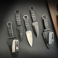 Nouveauté, couteau à lame fixe, petit couteau droit avec étui, couteau de poche EDC, manche en PP, article de survie en plein air, chasse, camping