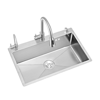 Wastafel Dapur Stainless Steel Satu Lubang Besar dengan Finishing Brushed Terbaik 2026 beserta Keran