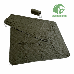 Kango Chất Lượng Cao Chiến Thuật Không Thấm Nước Ô Liu Màu Xanh Lá Cây Woodland Poncho Lót Bông Woobie Chăn Cho Cắm Trại - Product Image 3