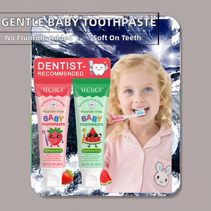 YECUCE Herbal Strawberry <strong>Watermelon</strong> Fluoride-Free Baby <strong>Toothpaste</strong> Children's Sensitive Teeth Home Use Healthy Teeth Whitening - Product Image 2