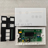 Interrupteur intelligent Wi-Fi à 4 boutons pour ventilateur et variateur de lumière, avec panneau tactile en verre et mesure de consommation d'énergie, compatible Google Home