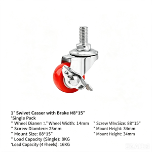 Industrial Caster Stainless Steel Top Plate Foot Brake Heavy Duty Industrial Grade Premium Quality Construction Set Set Set - Product Image 4