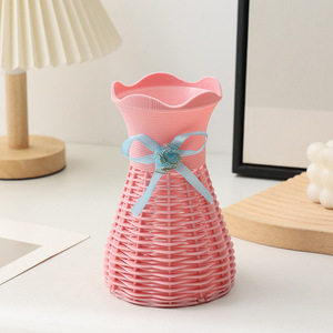 Jarrón Decorativo de Plástico Artificial con Diseño de Flor de Ciruelo, Estilo Minimalista, para Sala de Estar o Dormitorio - Product Image 4