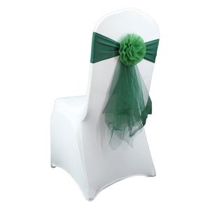 Nœud décoratif en satin pastel et spandex pour chaise de banquet d'hôtel, nœud en organza pour chaise de mariage, rubans de table - Product Image 2