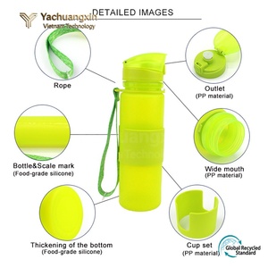 Botella de Agua Deportiva de Plástico Azul con Tapa de Botón a Presión, Diseño a Prueba de Fugas para Senderismo y Camping, Uso Unisex - Product Image 6
