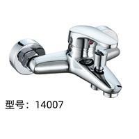 Keran Pencampur Air Panas/Dingin Stainless Steel dengan Inti Katup Keramik Desain Modern Eropa Dipasang di Dinding untuk Penggunaan Hotel