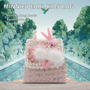 <span class=keywords><strong>Borsa</strong></span> a Tracolla Estiva per Bambine JHT, Borsetta <span class=keywords><strong>Minnie</strong></span> con Perle, Accessorio Coniglietto, Portamonete Principessa Cartoon per Bambini - Product Image 2