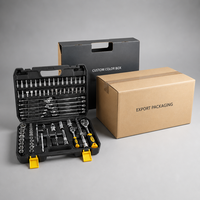 Jeu de clés à douilles portables avec 78 outils CR-V, cliquets demi-tour et quart-tour dans un coffret rigide, OEM, pour l'entretien automobile et le bricolage