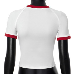 T-shirt bianche da donna con stampa a lettere e patchwork, girocollo, <span class=keywords><strong>maniche</strong></span> <span class=keywords><strong>corte</strong></span>, <span class=keywords><strong>crop</strong></span> <span class=keywords><strong>top</strong></span> estivi con grafiche hipster - Product Image 6