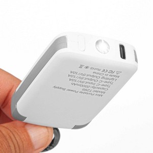 Llavero con Logotipo Personalizado de Fábrica, Banco de Energía Portátil Tipo C de Alta Capacidad de 2000 mAh con Cable, Material ABS Negro - Product Image 4