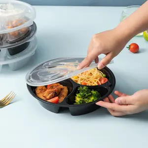 圆形食品安全批发塑料托盘/带走食品容器