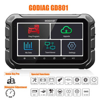 Mise à jour gratuite en ligne, meilleur prix, programmateur de clés GODIAG GD801, prise en charge multilingue, ABS, EPB, TPMS, EEPROM