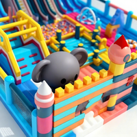 Château Gonflable Commercial Prêt pour l'Aventure, Décoration Panda Vibrante, Double Toboggan, Zone de Rebond Renforcée, Château Gonflable Certifié CE