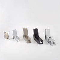 Clips de support d'étagère en verre en alliage de zinc multi-tailles pour la vente en gros de quincaillerie, meubles, tables d'ordinateur portable et tables de lit.