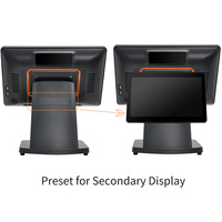 Terminal de point de vente de bureau à double écran tactile Windows/Android/Linux JSJ JSJ68-D-116 personnalisé en gros, Bluetooth/Wi-Fi 6 5G WiFi