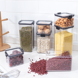 Clear Plastic Kitchen and Pantry refrigerator Organization Food Storage Containers Set