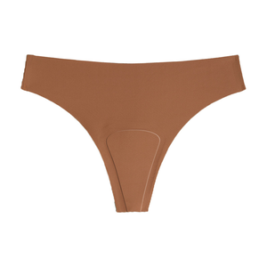 China Fabrik Sofort Lieferbar Einfarbiger Eisseide Tanga mit Niedriger Taille Nahtlos Übergröße Damen Anti-Scheuer Yoga Unsichtbare Unterwäsche 0XL-4XL - Product Image 6