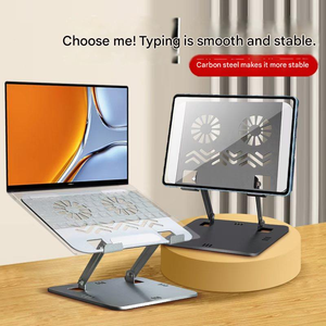 <span class=keywords><strong>Support</strong></span> pour ordinateur <span class=keywords><strong>portable</strong></span> et tablette en acier au carbone avec ventilateur de refroidissement, ergonomique, pliable, <span class=keywords><strong>portable</strong></span>, <span class=keywords><strong>support</strong></span> de rehausseur pour bureau, maison, étude - Product Image 6
