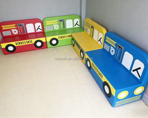 Attrezzature per Parco Giochi al Coperto a Tema Città Personalizzate, Gioco di Ruolo per Bambini, Autobus Scolastico Interattivo, Stazione dei Pompieri, Treno, Panca Morbida per Giochi - Product Image 4