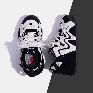 Оптовые дышащие нескользящие мужские повседневные кроссовки на толстой подошве со шнуровкой, с подошвой из ПВХ и хлопковой подкладкой, модные массивные кроссовки для мужчин - Product Image 5