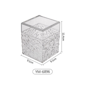 Transparent Desktop Storage Box With Lid Pet Material Dustproof <b>Makeup</b> Organizer For Sundries And Hair Accessories - Product Image 5