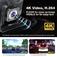 5 pouces Portable sans fil Carplay 2 BT BSD GPS voiture DVR enregistreur 4k dash caméra carplay