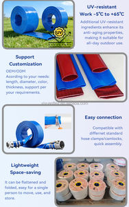 <span class=keywords><strong>Tuyau</strong></span> de pompage plat en PVC de 50 m, <span class=keywords><strong>tuyau</strong></span> de décharge haute pression de 6 bars pour l'irrigation agricole, la construction et l'exploitation minière - Product Image 5