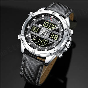 Nouvelle montre unisexe NAVIFORCE 9194 de luxe pour affaires, à quartz, avec verre, bracelet en acier inoxydable et cuir, étanche, mode sport 2026 - Product Image 2